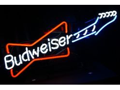 Enseigne Néon Budweiser Guitare