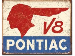 Plaque en métal Pontiac V8