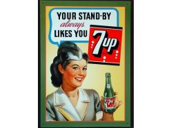 Plaque en métal 7UP Likes You 