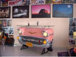 Bar Comptoir Chevrolet bel air en Rose