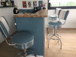 Tabouret de bar Sixties Bleu