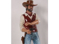 Statue Cow Boy Au Pistolet