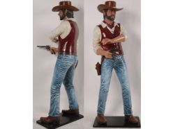 Statue Cow Boy Au Pistolet