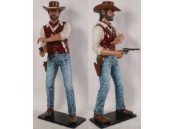 Statue Cow Boy Au Pistolet