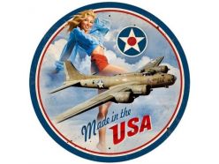 Plaque XL Pin up Avion 