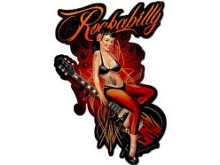 Grande plaque Rockabilly Tatoo Girl 