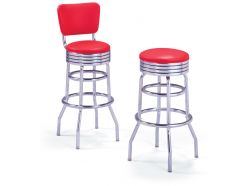 Tabouret de Bar Américain en Rouge