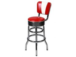 Tabouret de bar avec dossier American Beauty Vintage